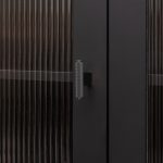 Lecce - Knurled Matte Black Brass Pull - Architectural Hardware - Knurled Matte Black Brass