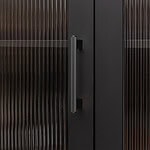 Lecce - Knurled Matte Black Brass Pull - Architectural Hardware - Knurled Matte Black Brass