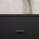 Lecce - Knurled Matte Black Brass Pull - Architectural Hardware - Knurled Matte Black Brass