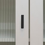 Lecce - Knurled Matte Black Brass Pull - Architectural Hardware - Knurled Matte Black Brass