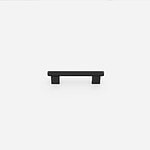 Lecce - Knurled Matte Black Brass Pull - Architectural Hardware - Knurled Matte Black Brass