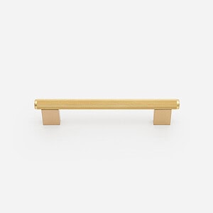 Lecce - Knurled Brushed Brass Handle - Architectural Hardware - Knurled Brushed Brass