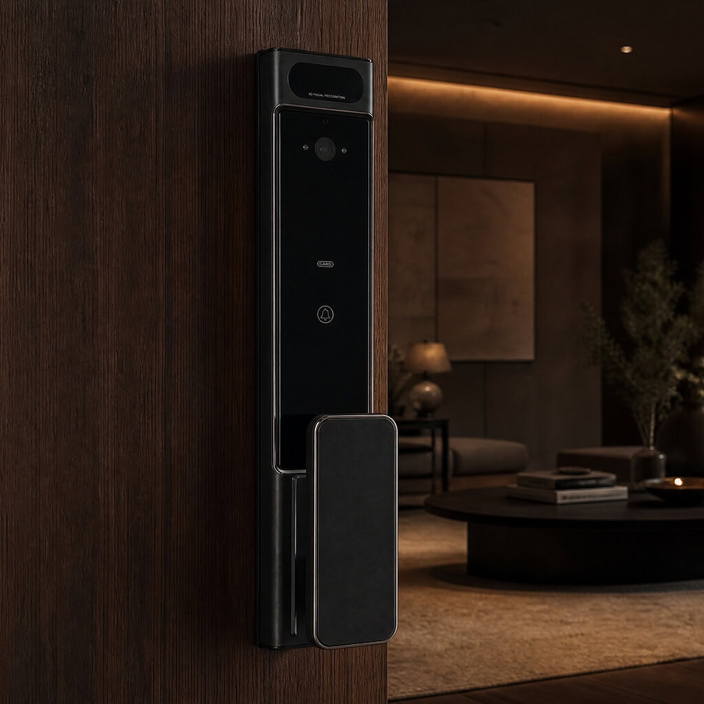 DU2 - Sobrio Smart Lock - Door Handle - Arabescato Marble Knob