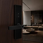 DU4 - Fermo Smart Lock Handle - Marble Knobs - Arabescato Marble Knob